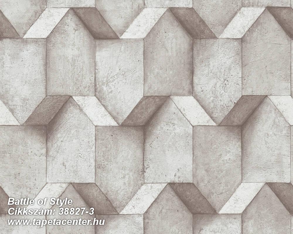 3d hatású,barna,szürke,súrolható,vlies tapéta 